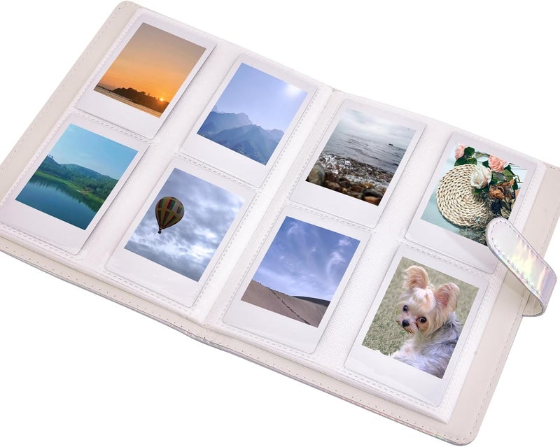 Sunmns Accessories Bundle Kit Compatible with Fujifilm Instax Mini 12 11 9 8 90 70 Instant Camera, Include Album, Film Stickers, Photo Frames, Hanging Frame, Strap (Bright Silvery) - Image 2